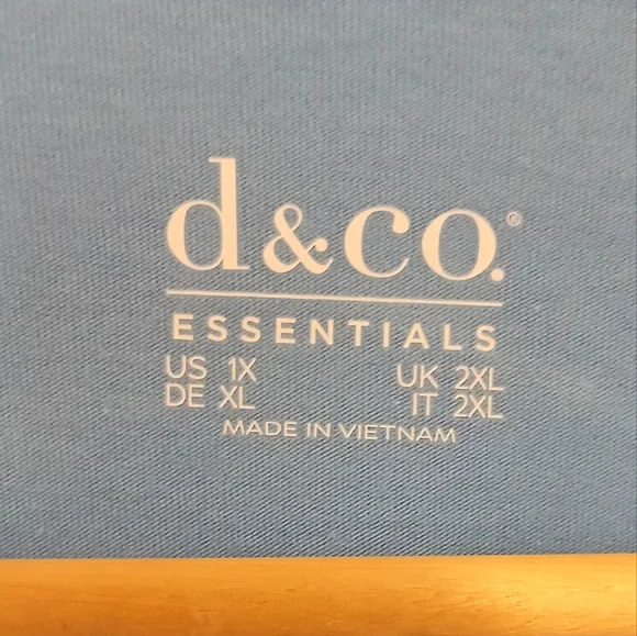 Denim & Co. Essentials Blue Top - Picture 3 of 5